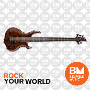 ESP LTD F-155DX Bass Guitar 5-String Walnut Brown w/ ESP Pickups - LF-155DXWBR