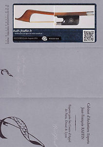 A superb French certified bass bow by E.A. Ouchard, ca. 1935.