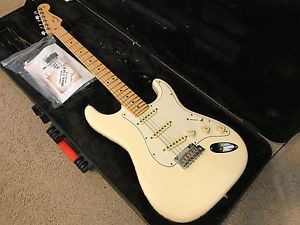 New Fender American Standard Stratocaster White. $400 off. Comes With Hard Case.