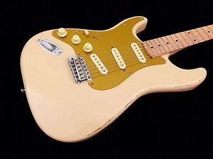 LEFTY! Custom Stratocaster Guitar Vintage Aged Honey Blonde Ash Strat Left RELIC