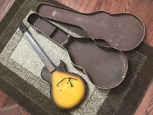 Vintage early 1960 Melody Maker project guitar, orig case, nice husk 60 Les Paul