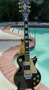 RARE 1970 Gibson Les Paul Custom Black Beauty Floyd Rose Xtra nice A+