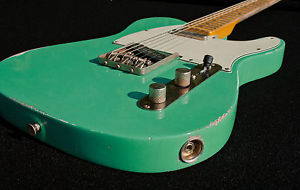 FENDER TELECASTER WITH 1967 FEATURES-FOAM GREEN-MAPLE CAP-RELIC