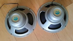 Rare Vox Silver JMI Jennings England Celestion T1088 Alnico Speaker Pair See Pic