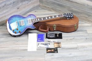 MINTY! 2017 Gibson Les Paul Standard Blueberry Burst Monster Top + OHSC