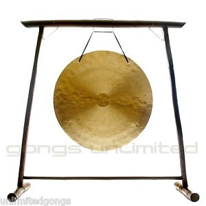 38" Wind Gong on the Vietnamese Bamboo Gong Stand with Mallet