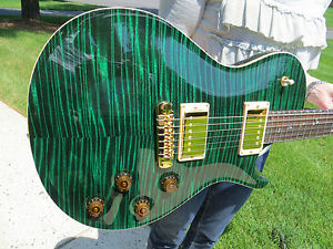 Prs Private Stock Brazilian Fretboard Americana Birds SC 245 Emerald Flame Top