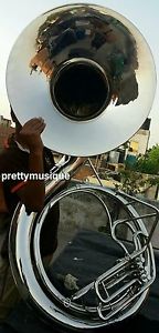 SOUSAPHONE BIG 25" BELL OF PURE BRASS IN CHROME + MOUTHPC + CASE + FREE SHIPPING