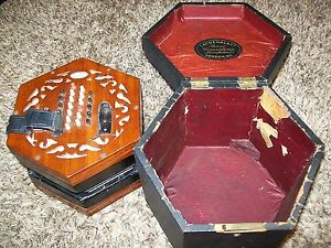 Lachenal & Co. Concertina 48 Button With Hexagon Case Early 1900s!