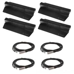 CROWN PCC160 Phase Coherent Boundary Microphone Mic w/Cable 4-PACK
