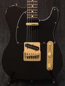 Fender Black & Gold Telacaster Electric Guitar Free shipping