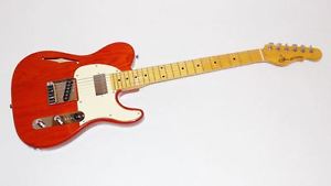 G&L Tribute ASAT Classic Bluesboy Semi-Hollow Orange Electric Guitar w/ Gigbag