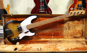 1956 FENDER PRECISION - SUNBURST - OHSC - ANDY BAXTER BASS & GUITARS LTD