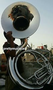 SOUSAPHONE BIG BRASS GOLD JUMBO SIZE 25" BELL + MOUTHPC+ CASE BOX +FREE SHIPPING