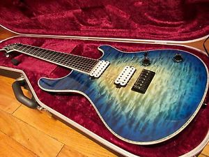 Mayones Regius 7 2014 Trans Natural Fade Blue Burst Out w/ case