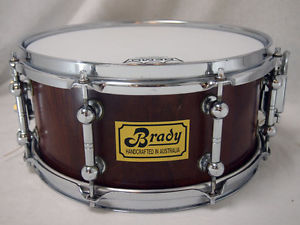 BRADY Jarrah block Snare drum 12x6 USED