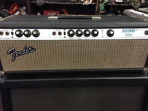 Vintage 1979 Fender USA Bassman 100 Silverface Guitar Tube Amplifier Amp Head