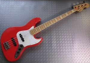 Excellent! Fender Japan JB75-90US Jazz Bass Festa Red Made in Japan