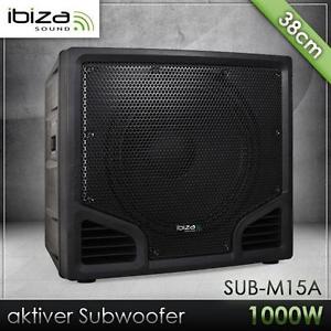 [B-WARE] PROFI DJ PA AKTIV BOX 38CM SUBWOOFER STUDIO HIFI STEREO BASS SOUND