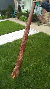 Hand Crafted Australian Eucalyptus Digeridoo Key of E With Dot Art Lizard