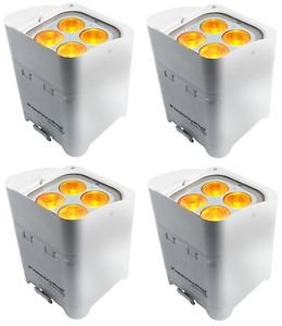 4 CHAUVET DJ Freedom Par Quad-4 IP with IRC-6 Remote Control (White)