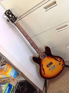 Vintage 69 Gibson Eb 2 D Hollowbody Electric Bass Guitar Sunburst