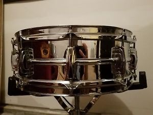 EARLY 60'S LUDWIG SUPRAPHONIC CHROME OVER BRASS SNARE DRUM AMAZING CONDITION