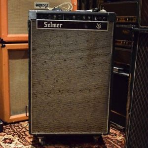 Vintage 1968 Selmer Treble N' Bass 50 Reverb Leslie Black Silver Valve Amplifier
