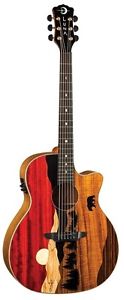 Luna VISTA BEAR Vista Bear Tropical Wood Acoustic-Electric Guitar