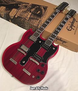 Epiphone G-1275 Double Neck "SG" Style 6 & 12 String Solid Body Electric Guitar