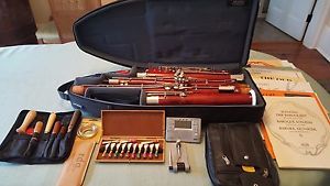 Beautiful Wooden Kohlert Bassoon with case, supplies and music!