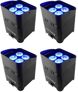 4 CHAUVET DJ Freedom Par Quad-4 IP with IRC-6 Remote Control (Black)