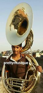 SOUSAPHONE BIG 25"BELL OF PURE BRASS IN GOLD POLISH + CASE+ MOUTHPC+FREE SHIPING