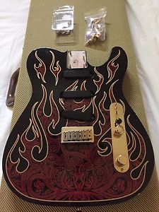 Fender USA James Burton Telecaster -Red Paisley Flames Body