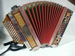 Slovenian Melodija 4 Row Diatonic Button Box Accordion G,C,F,Bb - Excellent