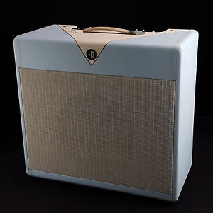 Used Divided by 13 CJ11 Guitar Ampllifier combo Powder Blue/ White with cover