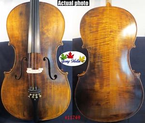 Copy of 1724 Yo-Yo Ma sleeping carved scroll 7/8 cello rich bigger sound #11749