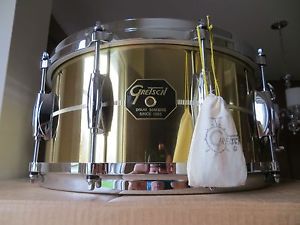 - NEW/DEMO GRETSCH 6.5"X14" HEAVY SPUN 3.0mm BRASS SNARE -