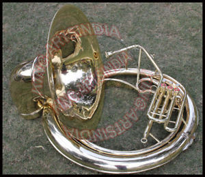 Brand New Susaphone Tuba Brass Polish Free MP + Carry Bag + Valve Spring