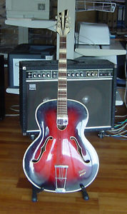 ♫ Rare vintage HERWETON Modell 7417 von WOLFGANG HÜTTL Jazzgitarre Archtop
