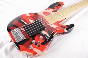 ESP LONG WAY II Used Electric Bass Guitar Camouflage print Free Shipping