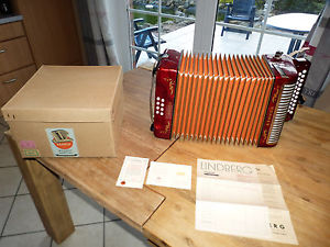 Vintage Hohner Corso Knopfakkordeon ,Melodeon G/C, Button Accordion with Box