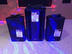 2-QSC K-10's & 1-QSC K-Sub New Open Box with Free TriPods