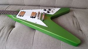 1991 Gibson Flying V Electric Guitar in custom Envy Green