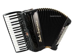 SONDERPREIS! Akkordeon Paolo Soprani Mod.Super Paolo 34/96 150° black/gold