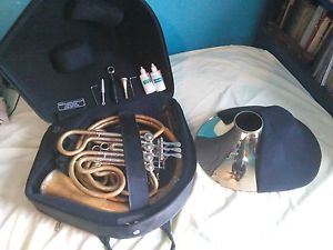 Ricco Kuhn W293 French Horn With Original Marcus Bonna Case, and extra supplies
