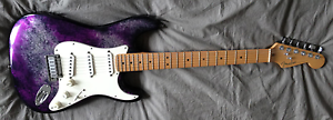 1995 purple Vintage Fender stratocaster aluminum aluminium tie-die guitar
