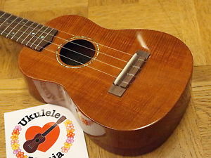 Antar Brand Curly Honduras Mahogany Soprano Ukulele #2840