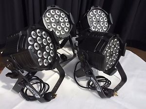 ELATION OPTI TRI PAR 18 X 3W TRI COLOR LEDs PAR (LOT OF FOUR )