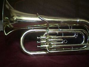 Tuba in Brass Golden Polish E Flat Low Pitch With Free Hard Case Box & Mouth pc.